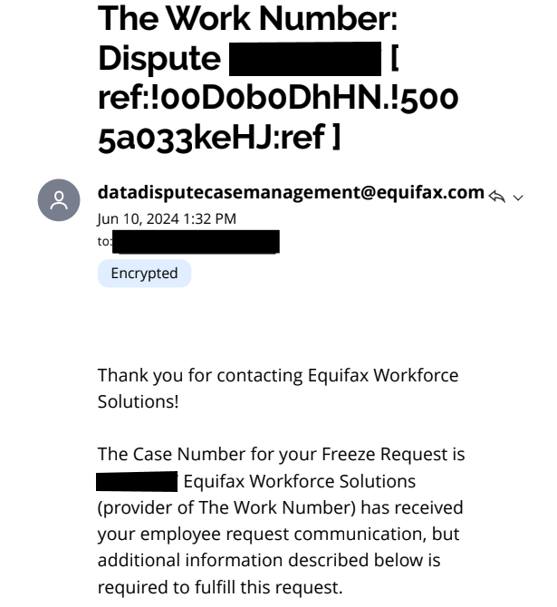 TWN email confirmation example